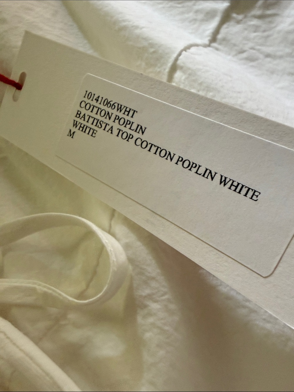 NWT Ciao Lucia Battista White Cinched Button-Front Ruffle White Cami Sz. M - Picture 3 of 5